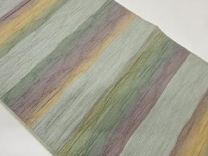 本場筑前博多ふくれ織横段模様織出し名古屋帯